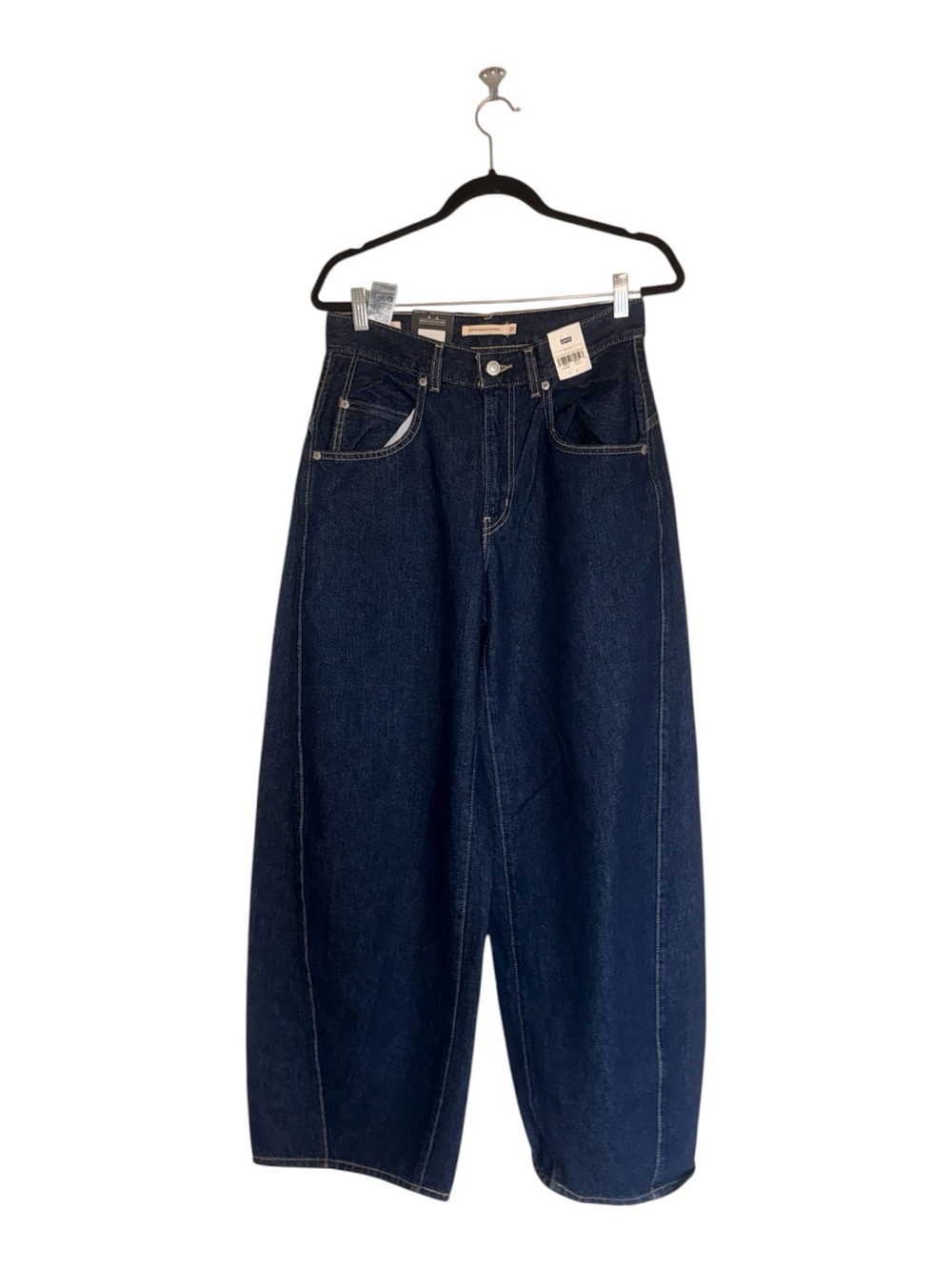 NWT $110 Levi's X Revolve Super Baggy Barrel Jeans 27X32 Blue - Picture 8 of 12